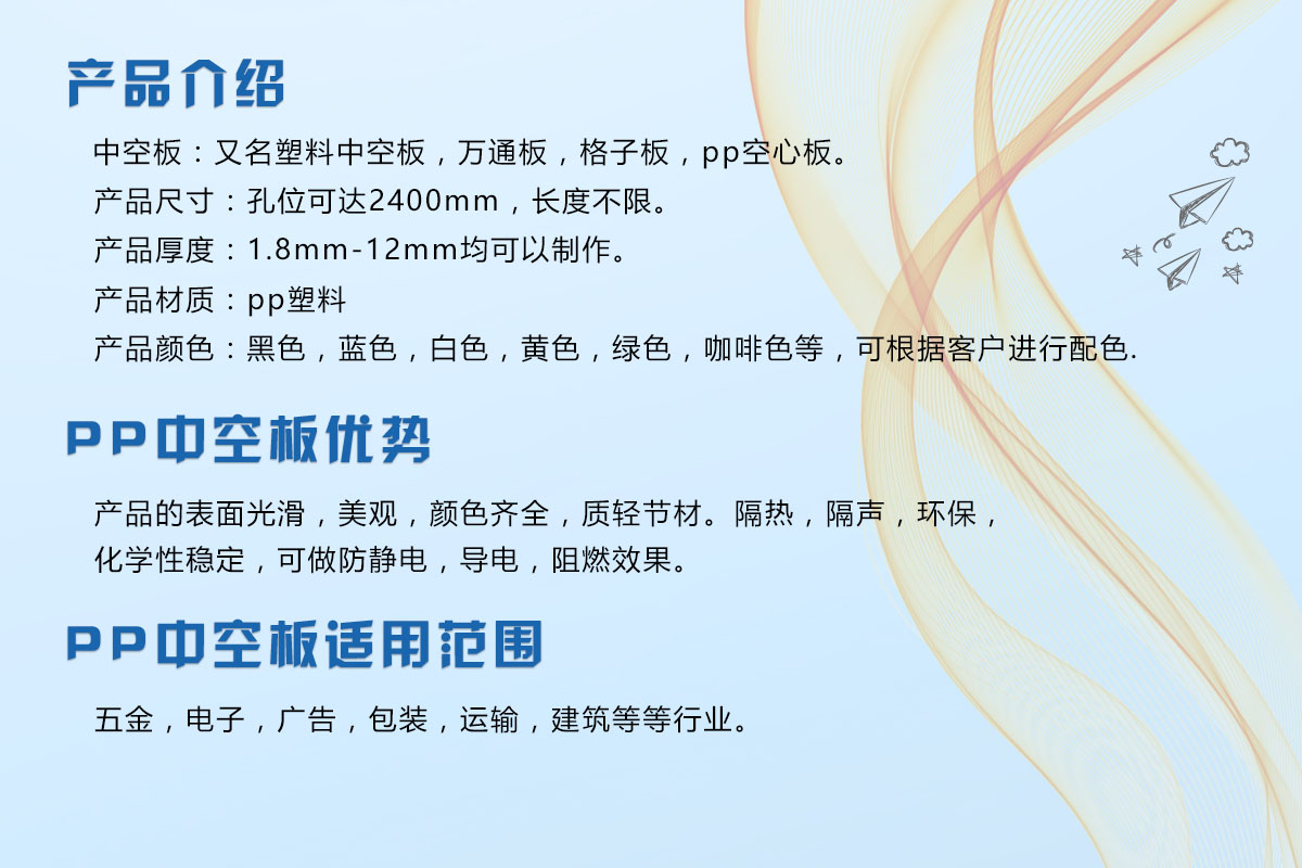 白色印刷紙箱式中空板